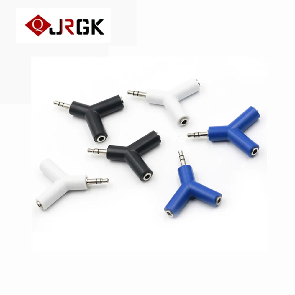 

2pcs JRGK 1 to 2 Audio cable adapter 3.5mm interface for speakers computer headphone mp3/mp4 camera multimedia device