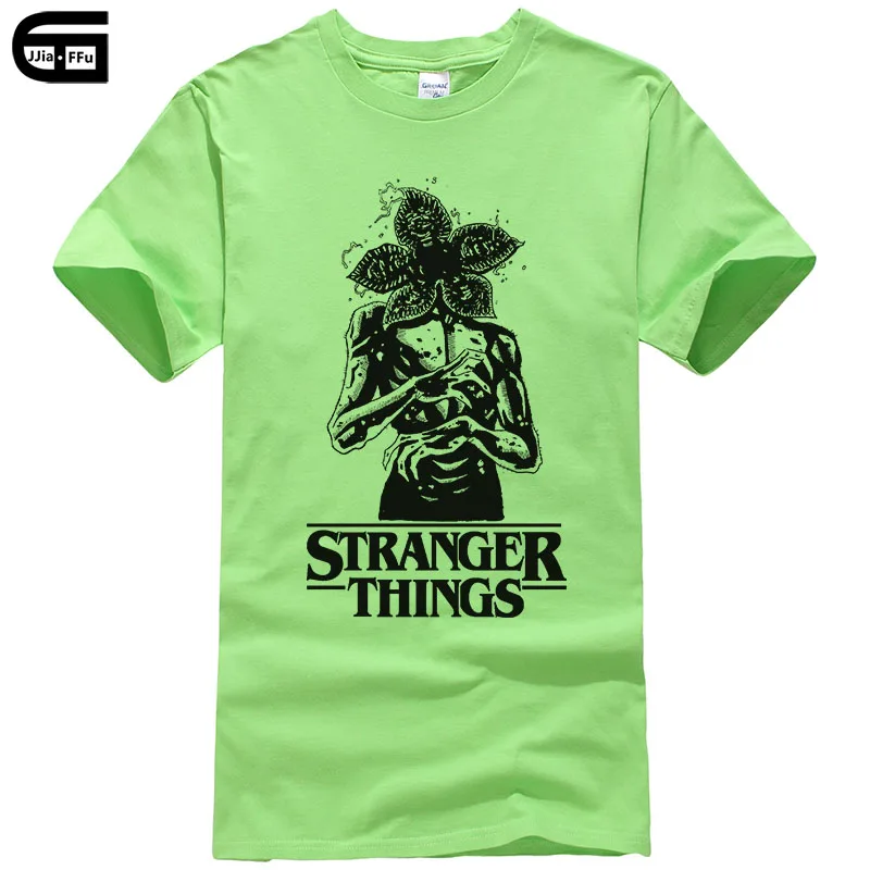 New Street Brand Stranger Things T Shirt Men Funny Strange Demogorgon T-shirt Summer Short Sleeve Print Tee Male Clothing T214