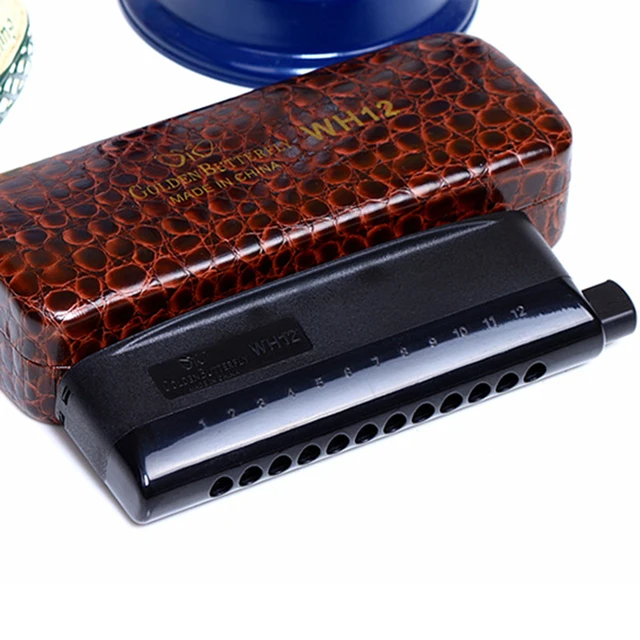 GOLDEN BUTTERFLY 12 Hole Chromatic Harmonica High Quality Professional