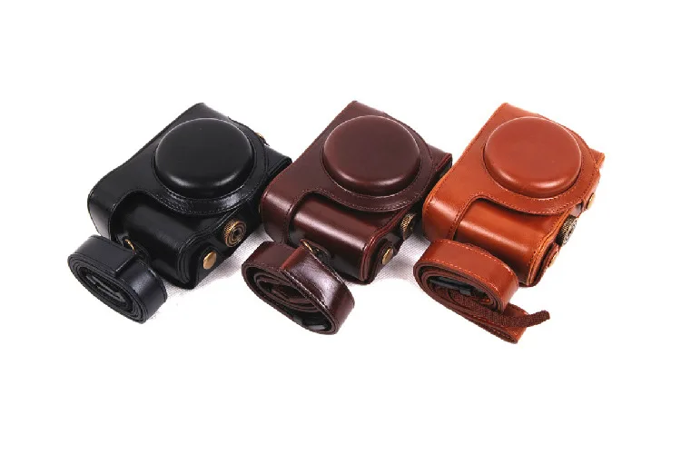 Leather Camera Case Borsa Per Sony Cyber-Shot Dsc-Hx50V Dsc-Hx50 Hx60 Hx30