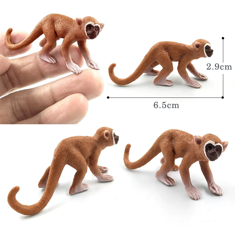 Oenux original selvagem animal figuras de ação macaco chimpanzé orangotango  dourado gibão modelo pvc miniatura crianças