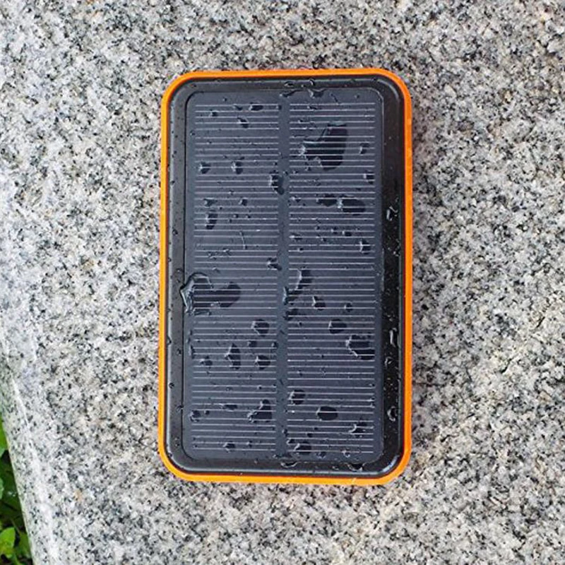 New style 12000mah double usb Waterproof solar power bank double usb bateria externa Portable solar charger for mobile phone