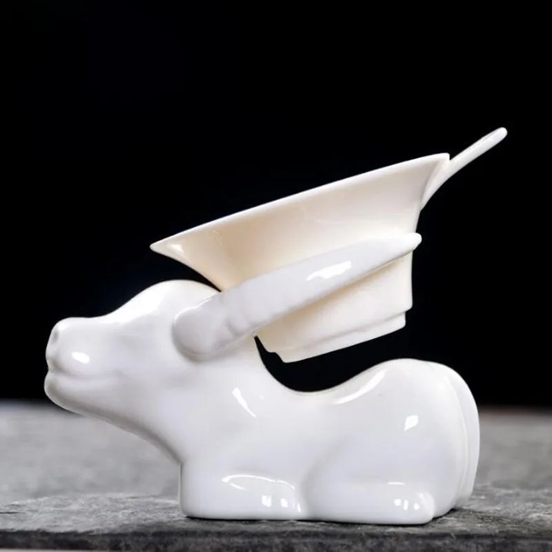 

White Porcelain Tea Leak Tea Filter Ceramic Filter Accessories Kung Fu Tea Set Tea Funnel