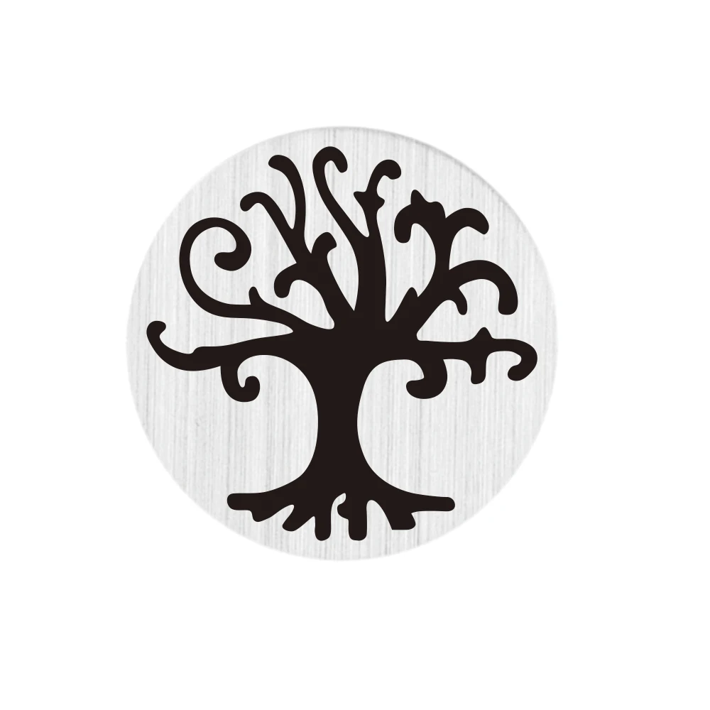 10pcs 22mm Stainless Steel Round trees Floating Pendant plate For 30mm