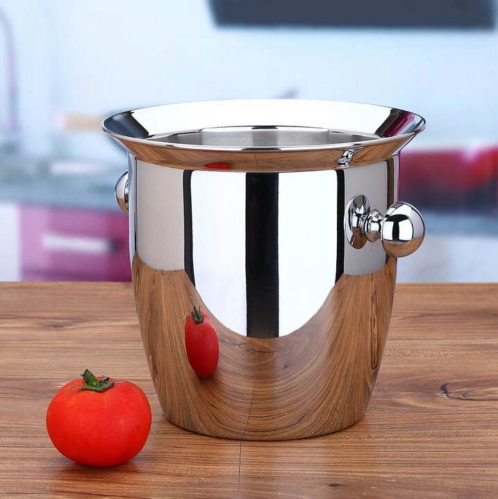 Thick stainless steel ice bucket champagne of red wine barrel keg cask