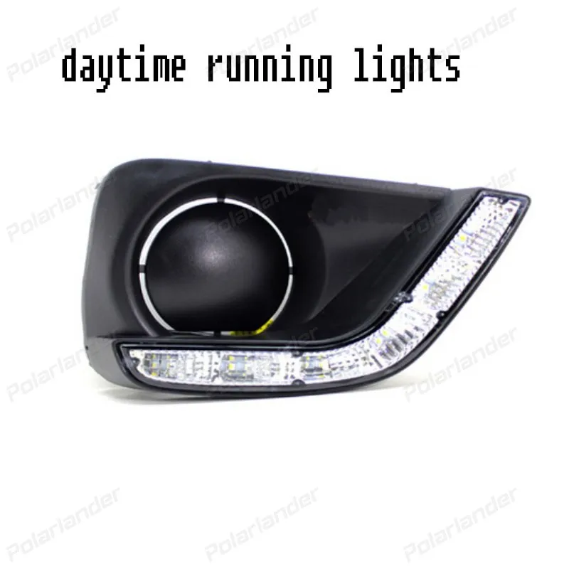 2 pcs car styling For T/oyota V/ios 2014 2015 led drl fog lamps
