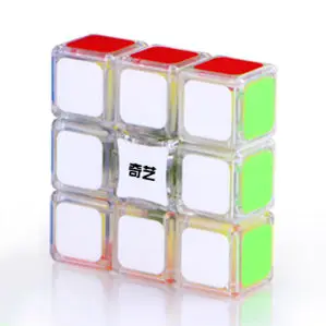 QiYi 133 Magic Скорость Cube 1x3x3 куб головоломка Профессиональный головоломки волшебный квадратный антистресс игрушки для детей - Цвет: transparent