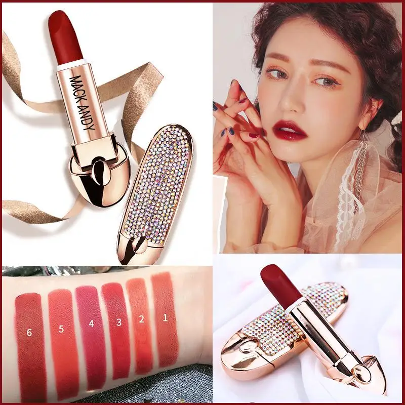 

Women Beauty Diamond Velvet Lipstick Waterproof Long Lasting Makeup Lip Balm
