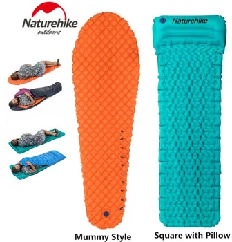 

Naturehike Outdoor Camping Inflatable Tent Mat Mummy Pads Lightweight Air Mattress 470g Utralight camping mat