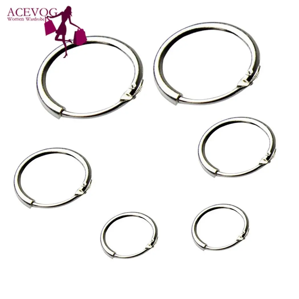 

Meaneor New 3 Pairs Round Earrings Hoops Sleeper Small Hoop Earrings 8mm 12mm 10mm Ear Decoration Christmas Gift for Women Girls