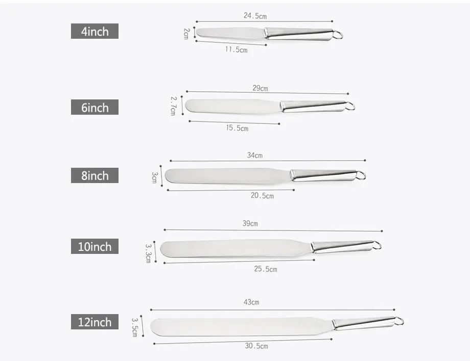 Нержавеющая сталь прямая лопатка для глазирования масла торт крем лезвие изгиб глазурь Рассекатель помадка, кондитерские изделия инструмент