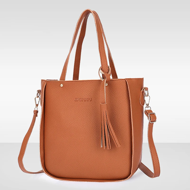 

Dropshipping 4PCS Handbag Set Women PU Leather Shoulder Bag for women 2019 M435