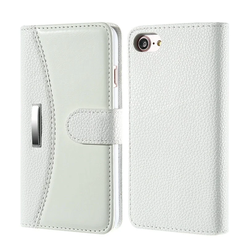 Чехол KISS, кошелек, чехол s для iPhone 6S, 6, 7, 8 Plus, чехол,, флип, кожа, слот для карт, чехол для телефона, для iPhone 5S, 5, SE, чехол-подставка - Цвет: White