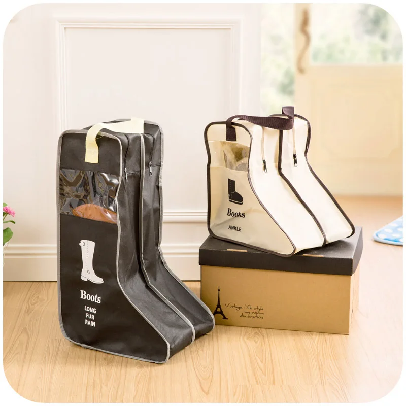 2pcs Portable Travel Tote Boots Storage Bags Shoes Hanging Closet
