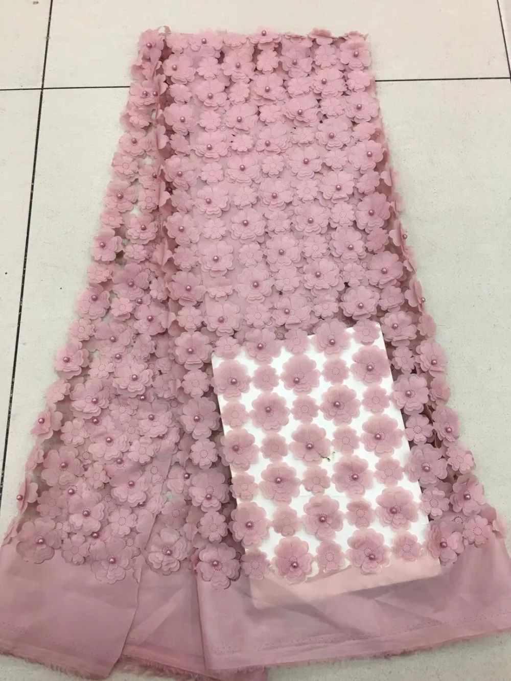 

Latest chiffon handcut tulle lace Fabric 2018 High Quality with beads French Mesh Lace Embroidered french tulle lace fabrics