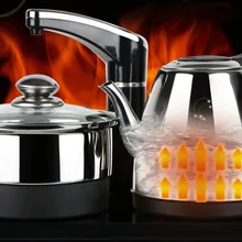 Электрический чайник, автоматический Верхний электрический чайный комплект чайники из нержавеющей стали, защита от перегрева