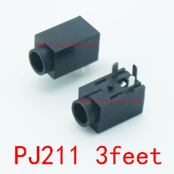

Free shipping 100pcs/lot 2.5mm terminal connector /female jack/ audio socket/ PJ211
