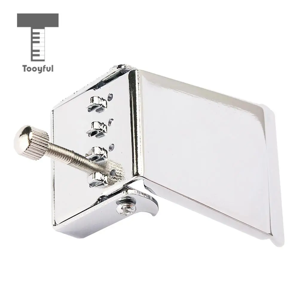 Guitar Chrome Tailpiece with Spring For 4 String Banjo Brridge Plate Accessory Parts
