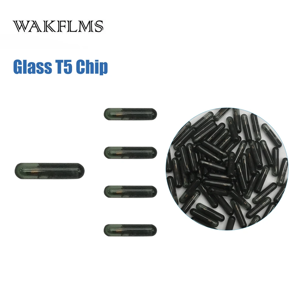 

5PCS/LOT Blank New Auto T5 Transponder Glasse Chip High Quality Cloneable Car Key Chip OEM
