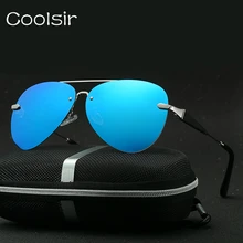 2017 New Coolsir Brand Design Vintage Retro Metal Frameless Polarized Sunglasses Men/women Fashion Luxury Eyewear Gafas De Sol