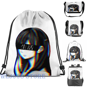 

Funny print shoulder Bags women Is this Art Sad Japanese Aesthetic (JAPANESE VERSION) Single shoulder backpack travel men