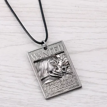 

10pcs/lot One piece Nico Robin wanted necklace alloy fashion pendant choker necklace Cosplay collar jewelry