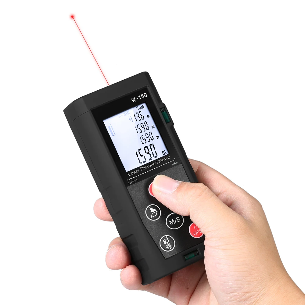 80m 100m 120m 150m Digital Laser Distance Meter LCD 2 Bubble Levels Range Finder Diastimeter