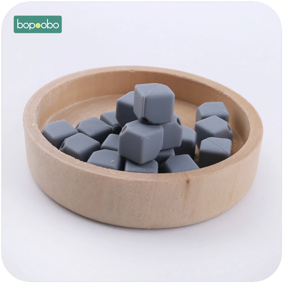 Bopobo силиконовая форма для кубиков-прорезывателей, Разноцветные 10 шт. 9 мм бусины, подарок для детей, сделай сам, прорезыватель, ожерелье, силикон для жевания, бусины для прорезывателей