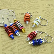 Super good quality Metal Key Chain Motorcycle Turbine Bag Car Ornaments Car Auto Tuning Parts Shock Absorber Keychain