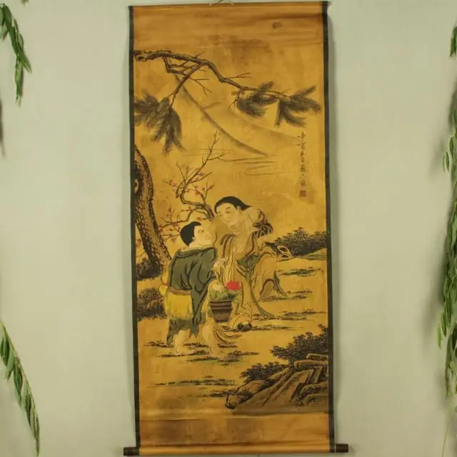 

China Antique collection Boutique Calligraphy and painting Erxian Diagram