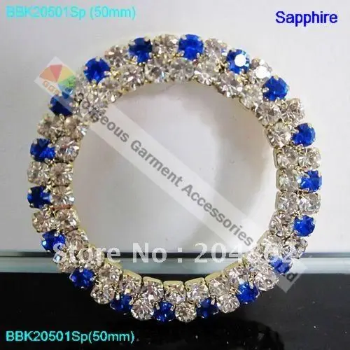 

10pcs 50mm Round AB Crystal Ring Royal Blue Red Emerald Fuchsia Alternated Gold Sliver DIY Browbands Rhinestone diamante buckles