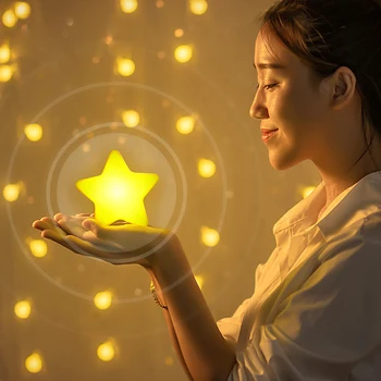 

Light Sensor Control Mini Star Children's Room Decorative Wall Lamp Night Lights Lighting Controllers Light Socket Lamp sночник