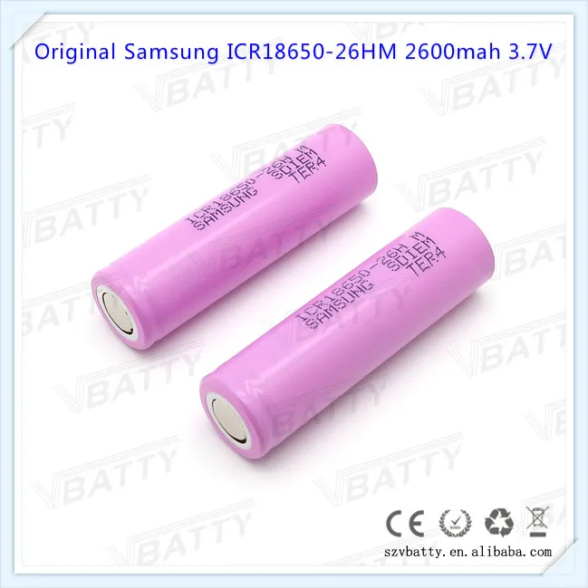 Для Samsung ICR18650-26HM 26HM 18650 2600mah 3,7 V литий-ионная аккумуляторная батарея с плоским верхом(1 шт