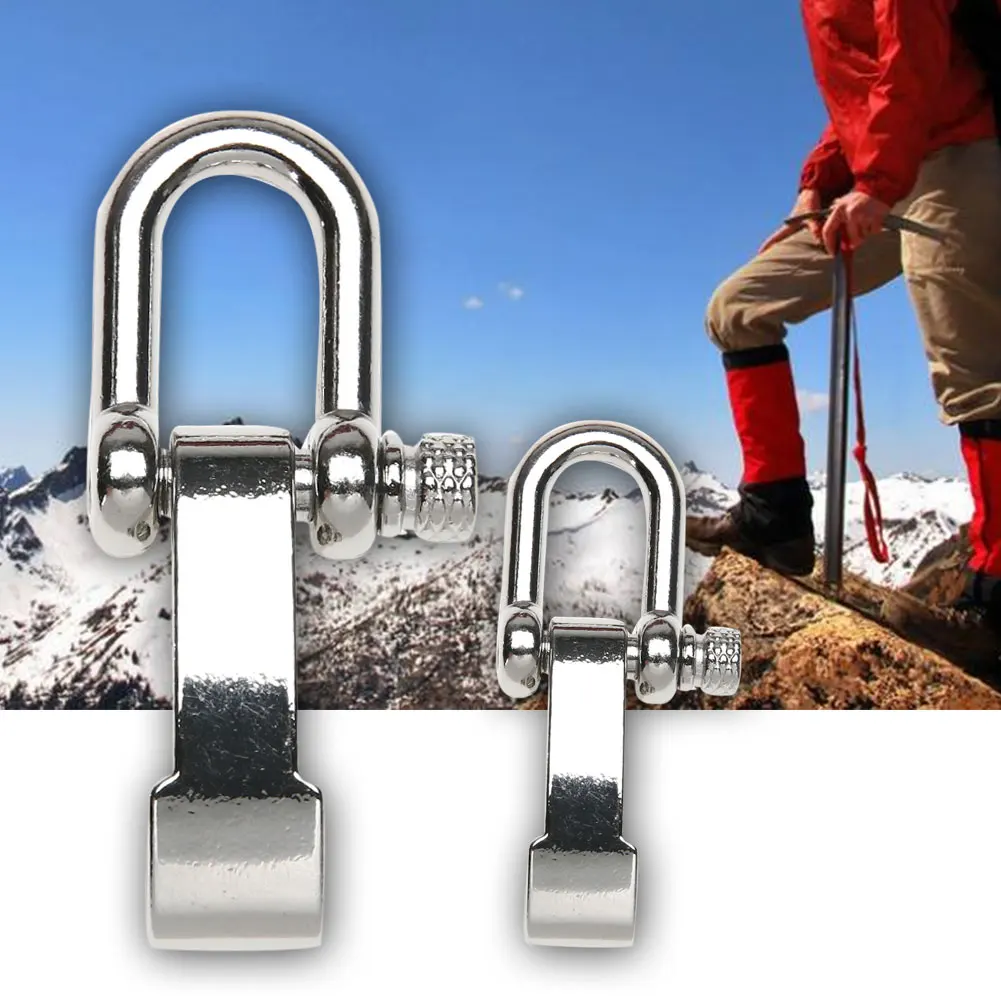 مصغرة سبائك الزنك شكل u القيد للتعديل المسمار t أسلوب دبوس مشبك تسلق الحبل حبل حبل paracord الملحقات