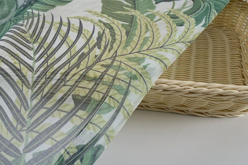 Затемненные занавески с тропическим принтом для гостиной, зеленые листья, пальмовое дерево, тюль, занавеска, занавески для спальни