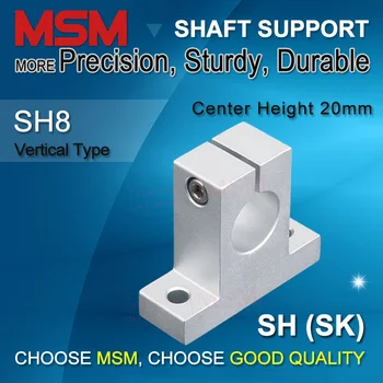 

MSM 20pcs/lot SH8 Vertical Shaft Support Aluminium 8mm Rail End Support SK8 Shaft Clamp for 3d Printer CNC Automation Parts
