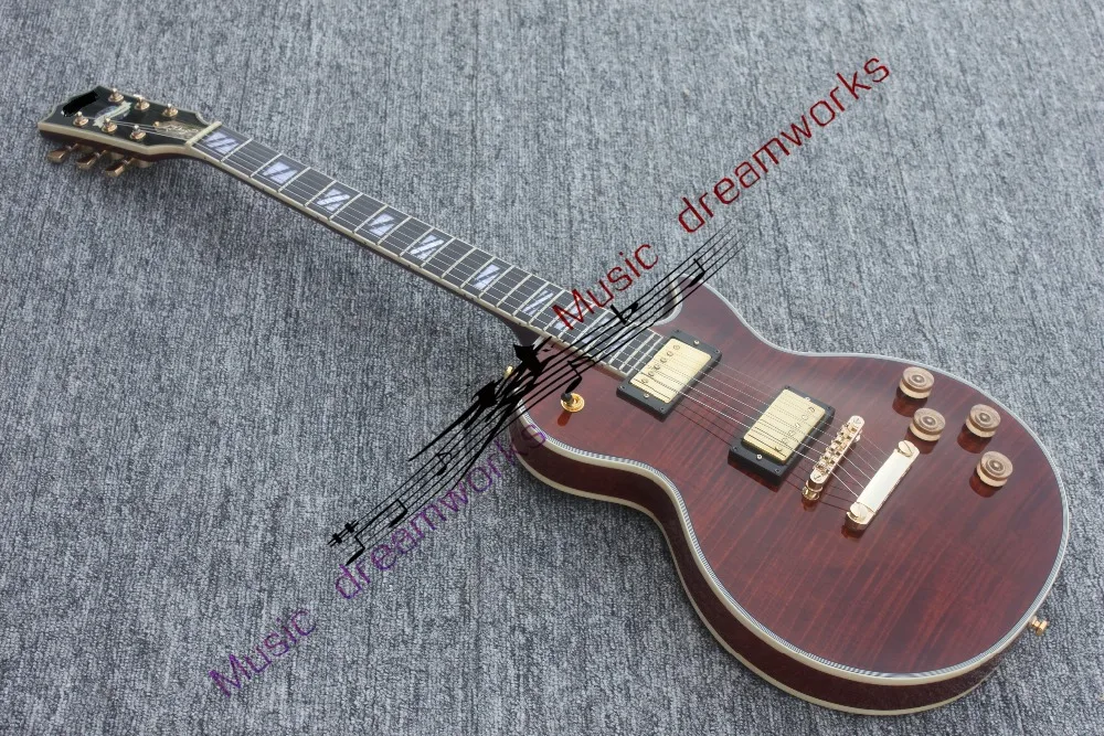 China's OEM firehawk  G LP custom  Hollow body jazz guitar  Electric guitar  brown