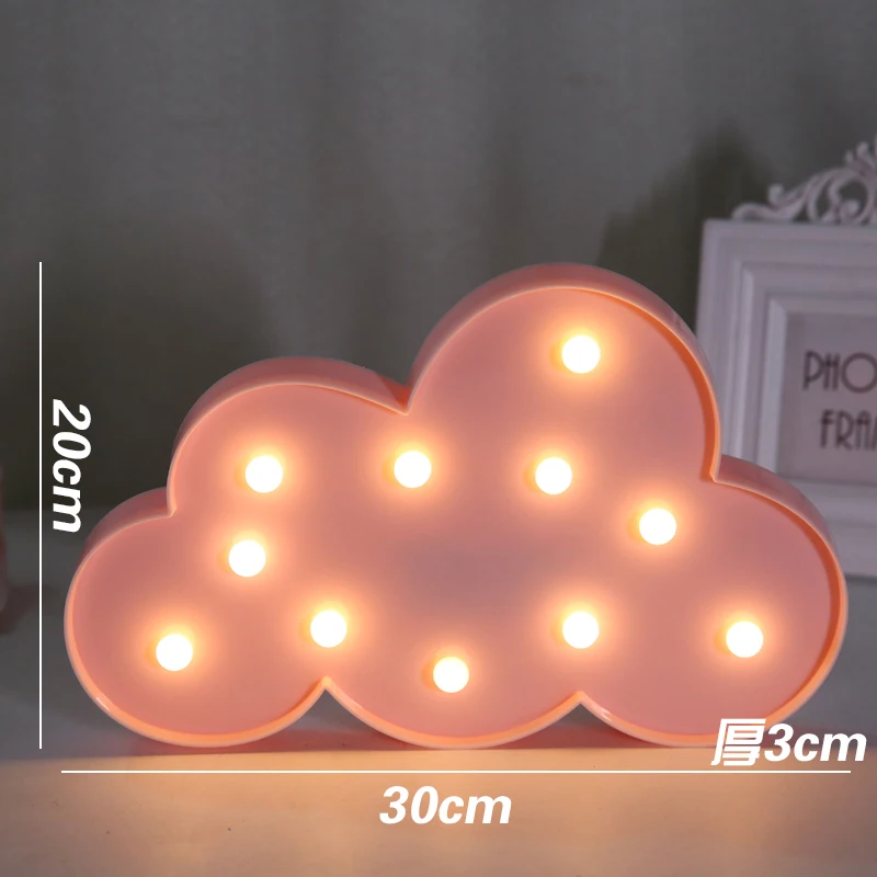 Светодиодный светильник в виде фламинго, украшение в виде букв «облако любви», ночной Светильник для свадьбы и помолвки