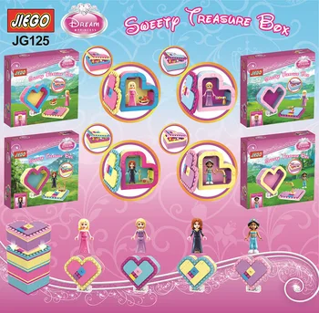 

JG125 Girls Friends Sweety Treasure Box Building Blocks Bricks Set Educational Toys For Children Compatible Leoingly Ice World