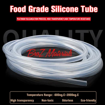 

5x9 Clear Food Grade Silicone Tube Hose Pipe ID 5mm OD 9mm New High Quality