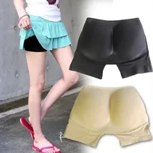 Black sexy girl XL fuller pad pants padded butt hip panties brief padded thicken panties beige M L XL full Plump pants for hip