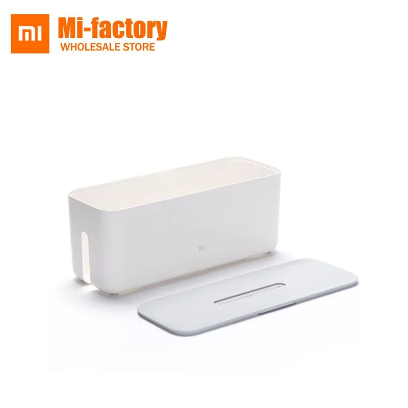 

Original Xiaomi Power Strip Socket Plug Storage Box Dust Proof Isulation Perfect Match Cordless Organize Box Container