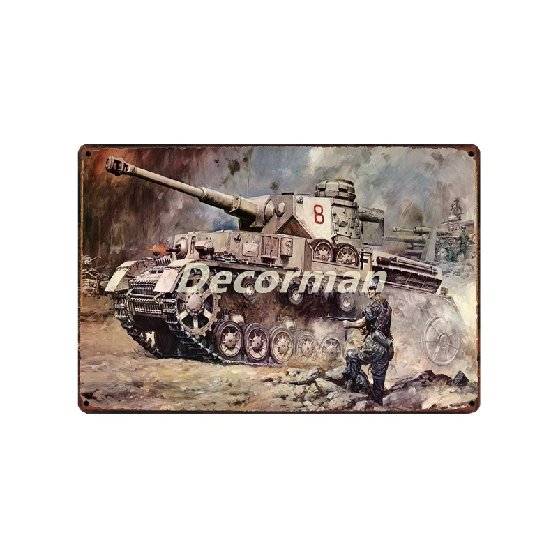 [DecorMan] Goodby war классический поцелуй Танк военные оловянные знаки на заказ оптом металлические картины Бар Паб Декор DD-1690 - Цвет: SA-5140