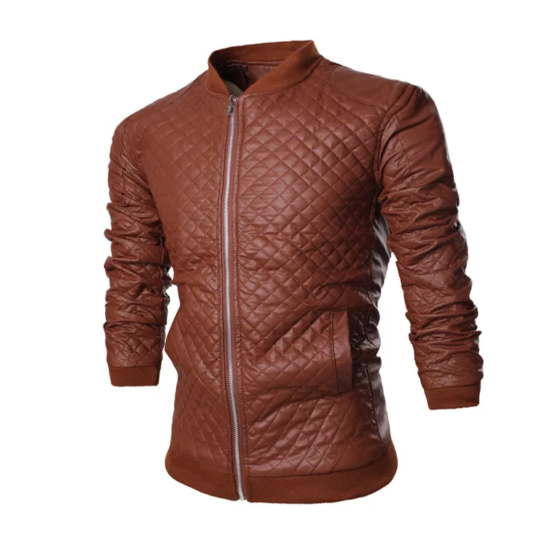 

Men's Spring Casual PU Jacket Slim Casual Jacket Men's Quality Clothing Fashion Jacket Men's Knight Jacket