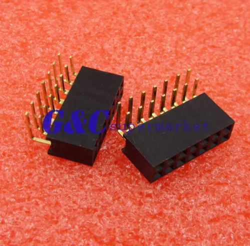 20 шт. 2 54 мм Шаг 2x7Pin заголовок прямоугольный женский двухрядный разъем |