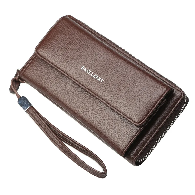 

Men wallets with coin pocket long zipper coin purse for men clutch business Male Wallet zipper Vintage Large Wallet Purse