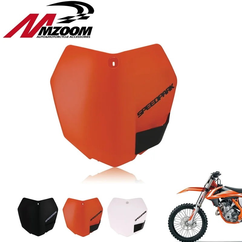 

free shipping White Orange Plastic Front Name Number Plate For KTM 2013-15 SX SXF XCF 125 250 350 450 Dirt Bike Motocross Enduro