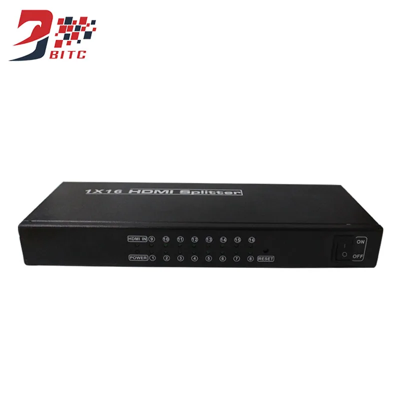 SZBITC HDMI сплиттер 1x16 HD распределения поддержка 4 K@ 30 Гц 3D EDID для DVD HDTV с адаптеры питания