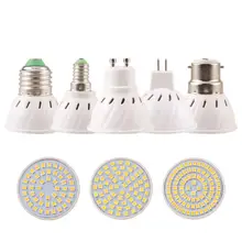 Яркий E27 E14 MR16 GU10 лампада светодиодный лампы 220 в 240 Bombillas Светодиодный светильник Точечный светильник 48 60 80 светодиодный 2835SMD Lampara точечный светильник
