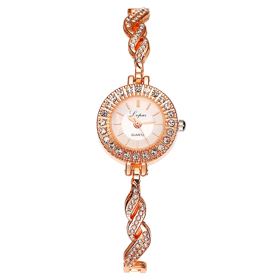

Lvpai Brand Watch Women Gold Vintage Luxury Clock Women Bracelet Watch Ladies Gift Brand Luxury Stainless Steel Rhinestones #S